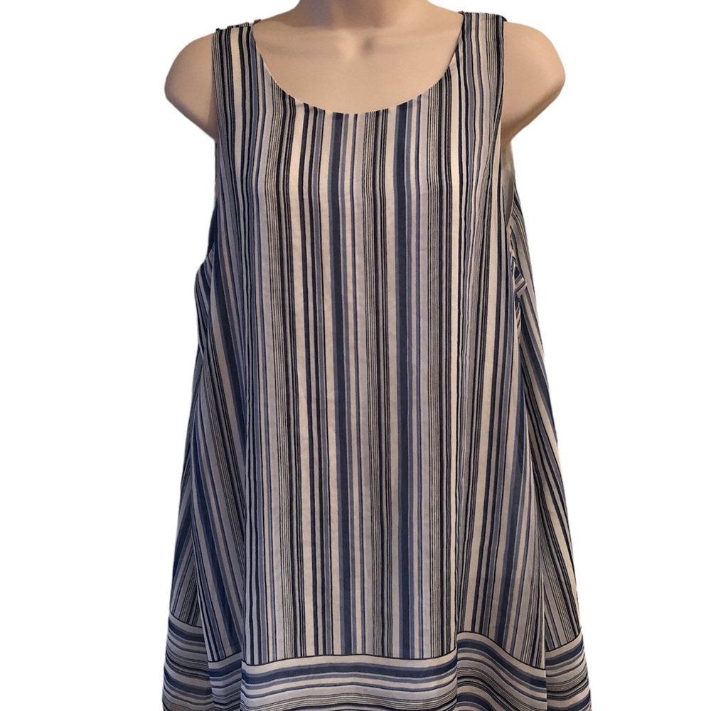 Max Studio Semi Sheer Blouse Tunic L